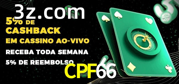 Promoções do cassino ao Vivo CPF66